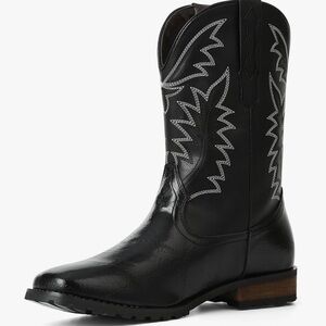 New! SaraIris sz 10 Cowboy Boots, Black, Pull On